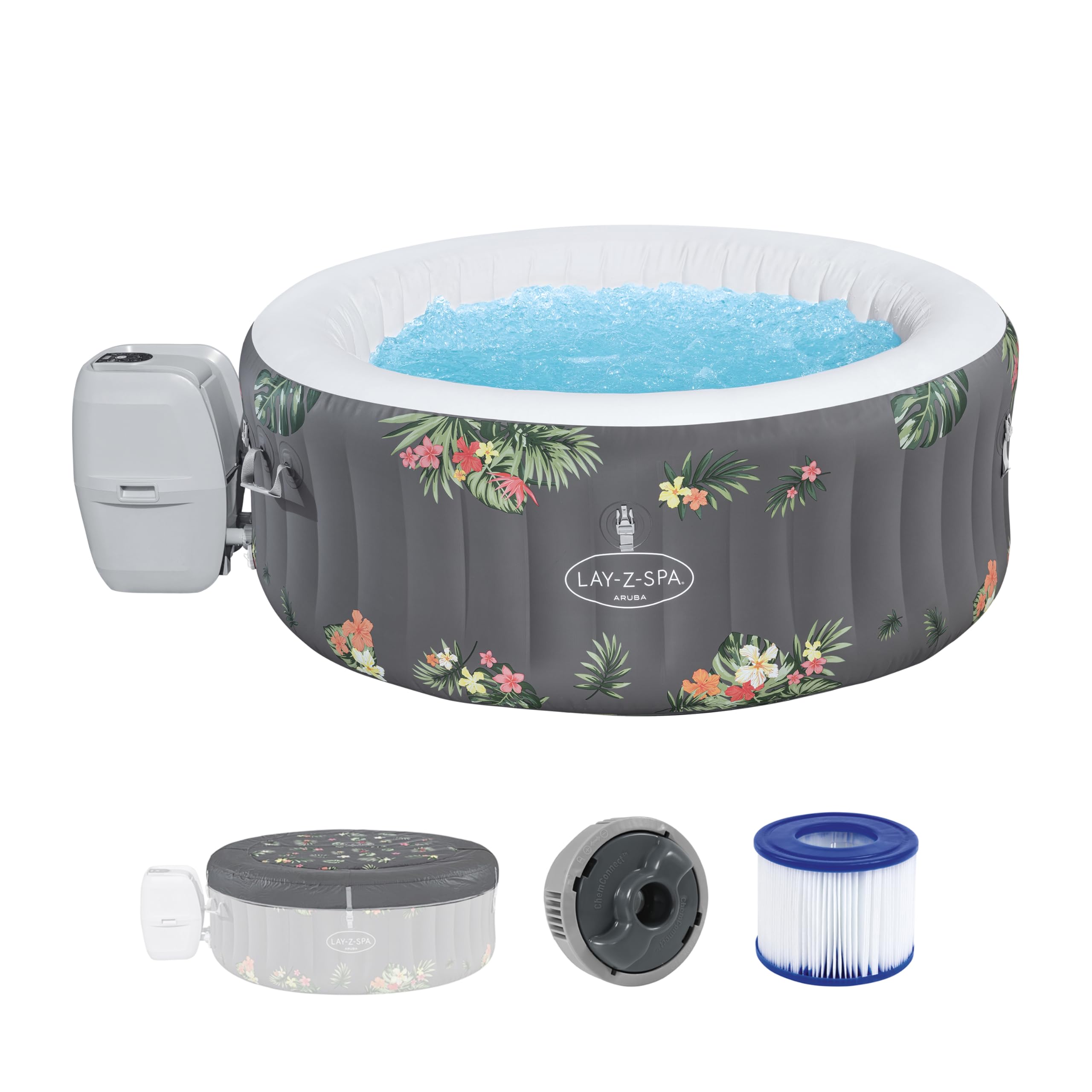 Lay-Z-Spa Boracay Smart Signature AirJetInflatable Hot Tub with App-Control 2-4 person