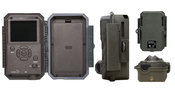 GardePro E5S Wildlife Camera, 64MP 1296p Trail Camera, H.264 Video, 100ft Night Vision, Ultra-fast 0.1s Motion Activated, Garden Camera Trap