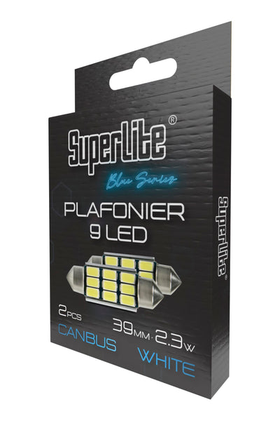 Superlite Set of 2 T10 Bulbs with 18 Leds from the Blue Series range. CanBus Technology and 6500K Colour Temperature. Ideal for Car and Truck.