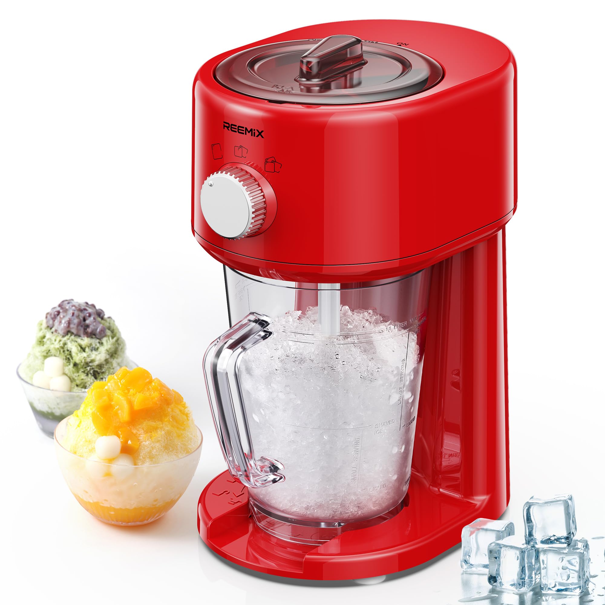 Electric Ice Crusher, Slushy Maker Ice Shaver with Removable Jug for Blending Slushies, Ice Crushing Machine for Snow Cones Slushies Smoothies, and