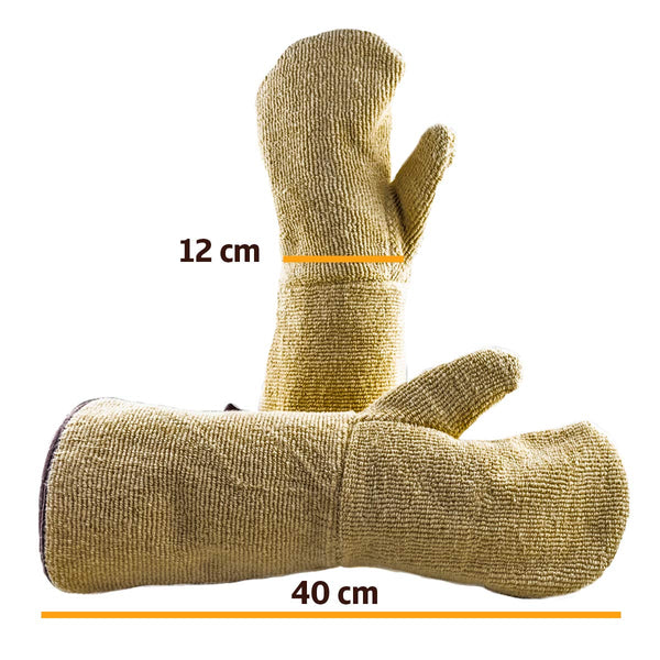 GOLDMAN SERVICE - /Professional Kitchen Oven Gloves, Thermal Heat Resistant 350?C. Protective Gloves for Barbecue at High Temperature