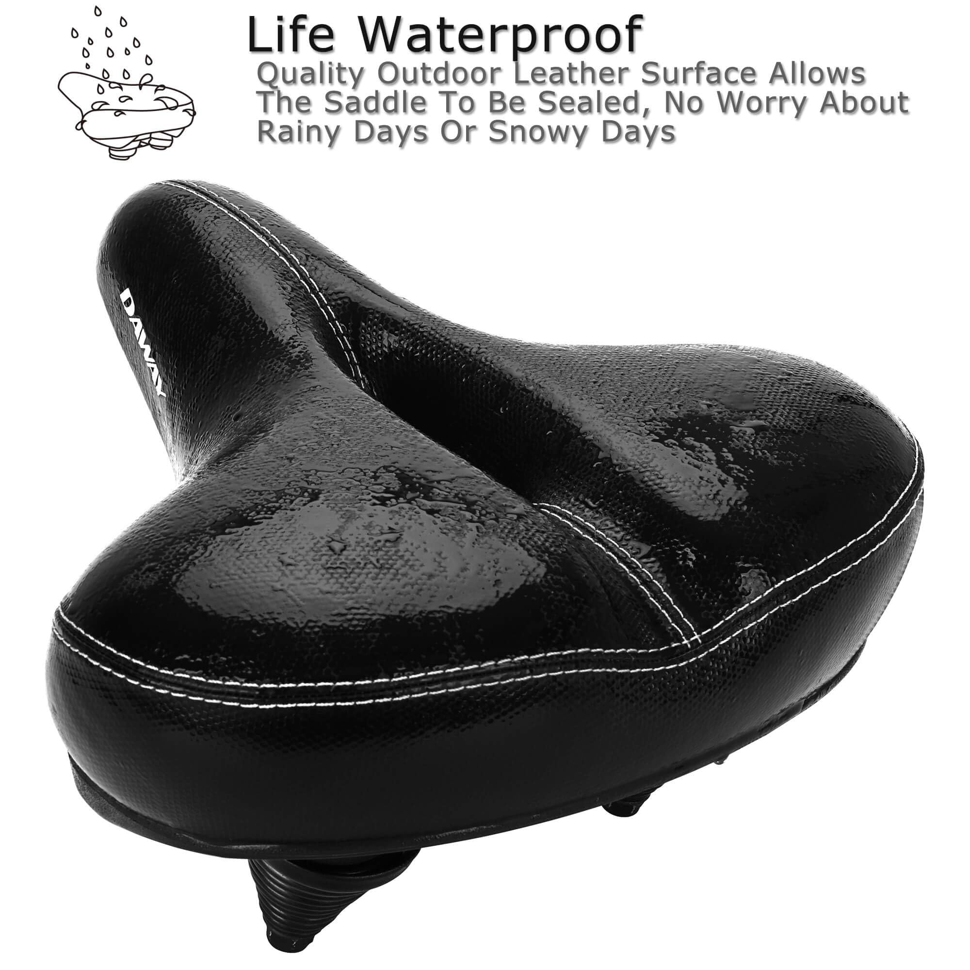DAWAY C30 Large Wide Bike Seat - Most Comfortable Oversized Bicycle Saddle for Peloton, Mountain, Road, Cruiser, Stationary, Exercise Bikes - Soft