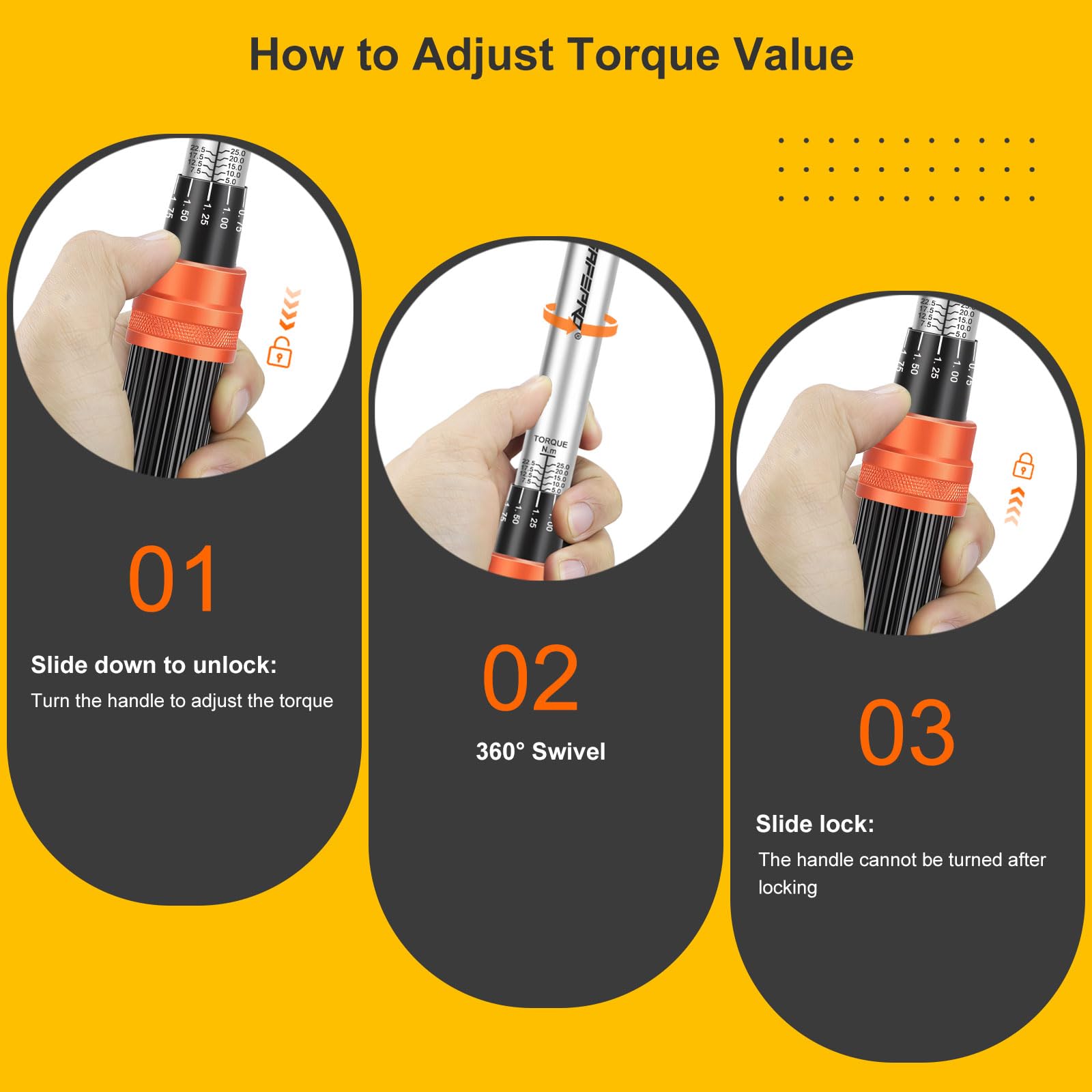 ATsafepro Torque Wrench 3/4 Inch, 100-600 Nm Torque Wrenchs, ±3% Error Accuracy with 48 Teeth Dual-Direction Adjustable for Repair of Car, Truck, Tractor