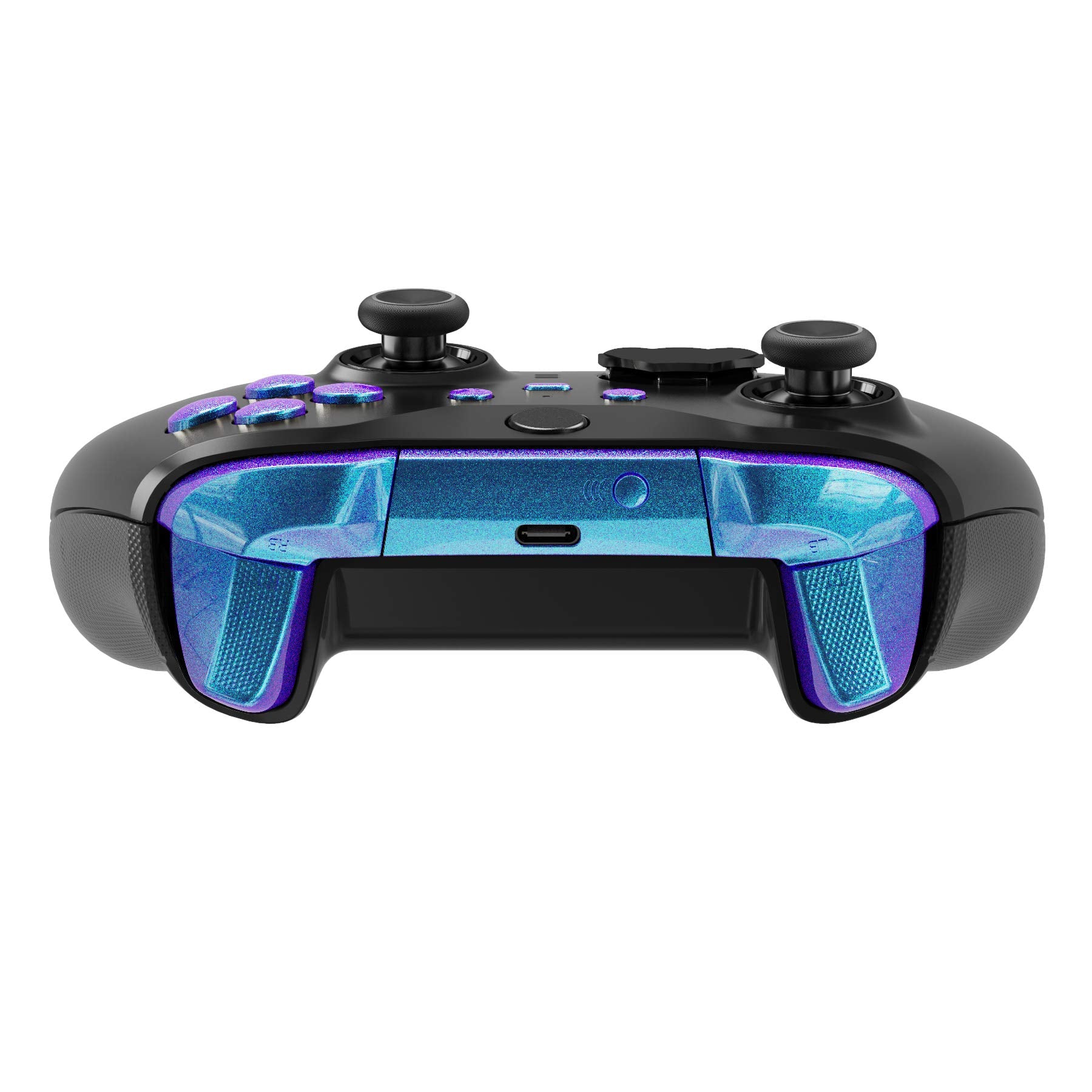 eXtremeRate Chameleon Purple Blue Buttons for Xbox One Elite Series 2 Controller, LB RB LT RT Bumpers Triggers ABXY Start Back Sync Profile Switch Keys for Xbox Elite Series 2 Core Controller