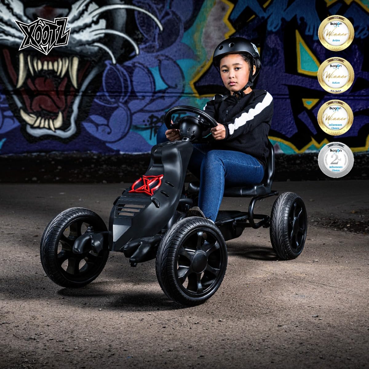 Xootz Pedal Go Kart | Venom and Viper Kids Ride-On Race Car with Gears, Handbrake and Adjustable Seat, Multiple Styles