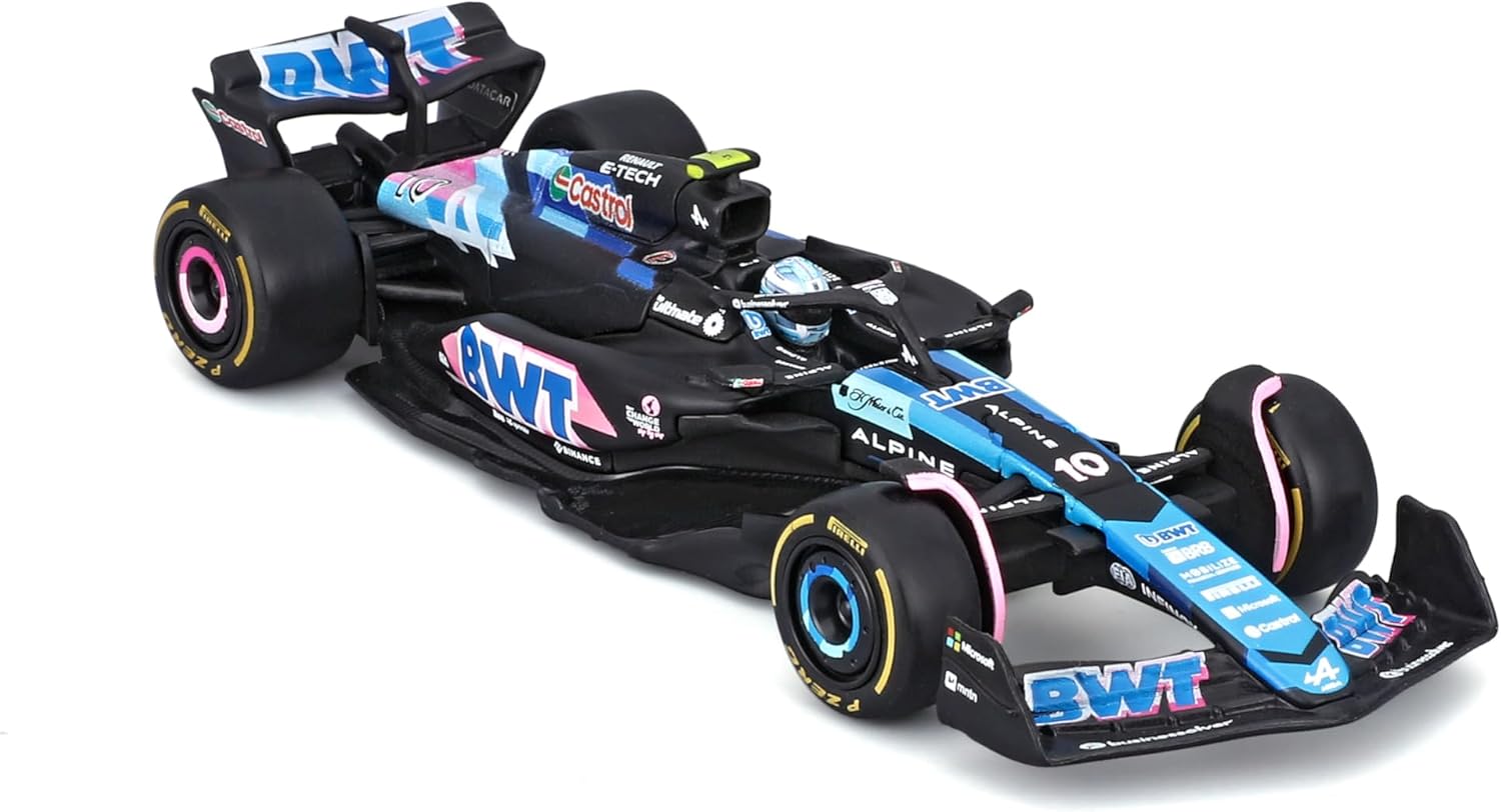 Bburago 1:43 2024 Race BWT Alpine F1 Team A524 with Helmet Gasly #10