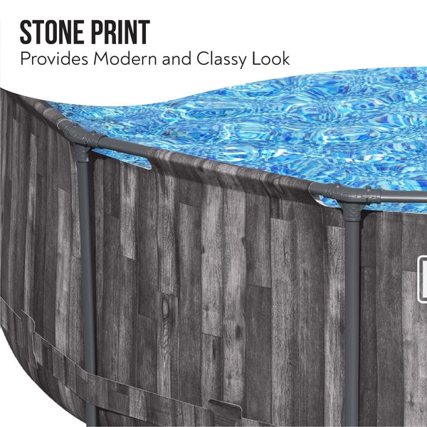 Bestway, Steel Pro Pool Max Swimming Pool, Above Ground Swimming Pool, Metal Frame Pool, 12ft