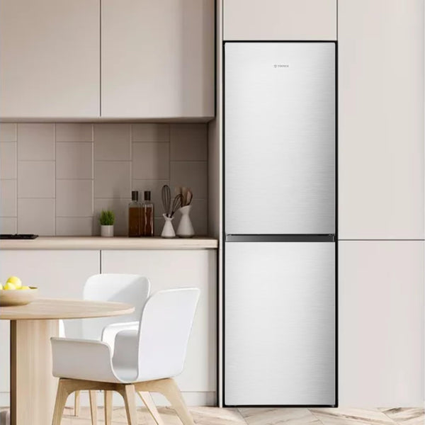 Teknix FFH1825WB 55cm Freestanding 50/50 Fridge Freezer - 256 Litre Capacity - Total No Frost - Non-plumbed Water Dispenser - Black, H182.5 x W55 x D56.2 (cm)