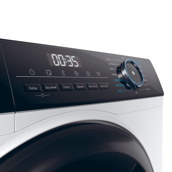Haier HWD90-B14939S8 Freestanding Washer Dryer, 9kg/6kg Load, 1400RPM, Graphite [Energy Class D]