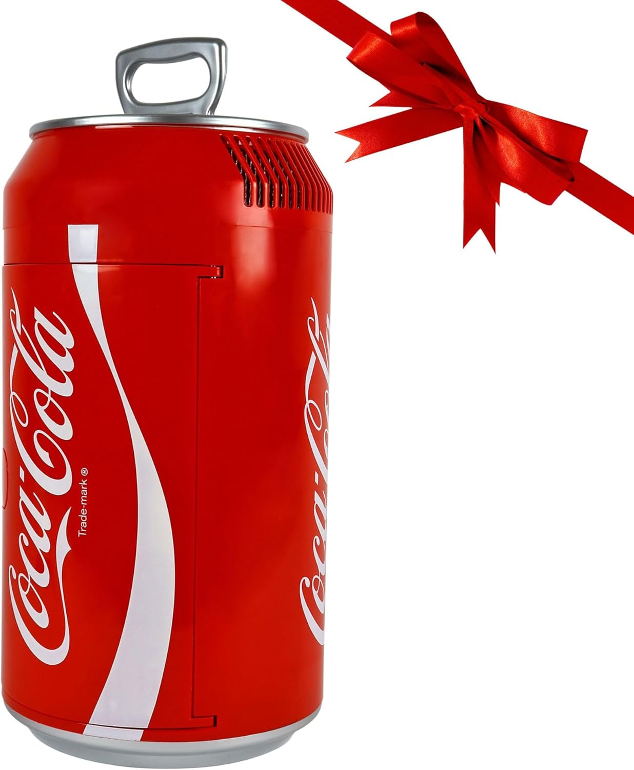 Coca Cola CC06-G 5.4L 8 Can Portable Coke Mini Fridge, Thermoelectric 12 V Cool Box, Car Refigerator for Snacks Lunch Drinks, AC Cords, Desk Accessory for Home Office Camping, Red