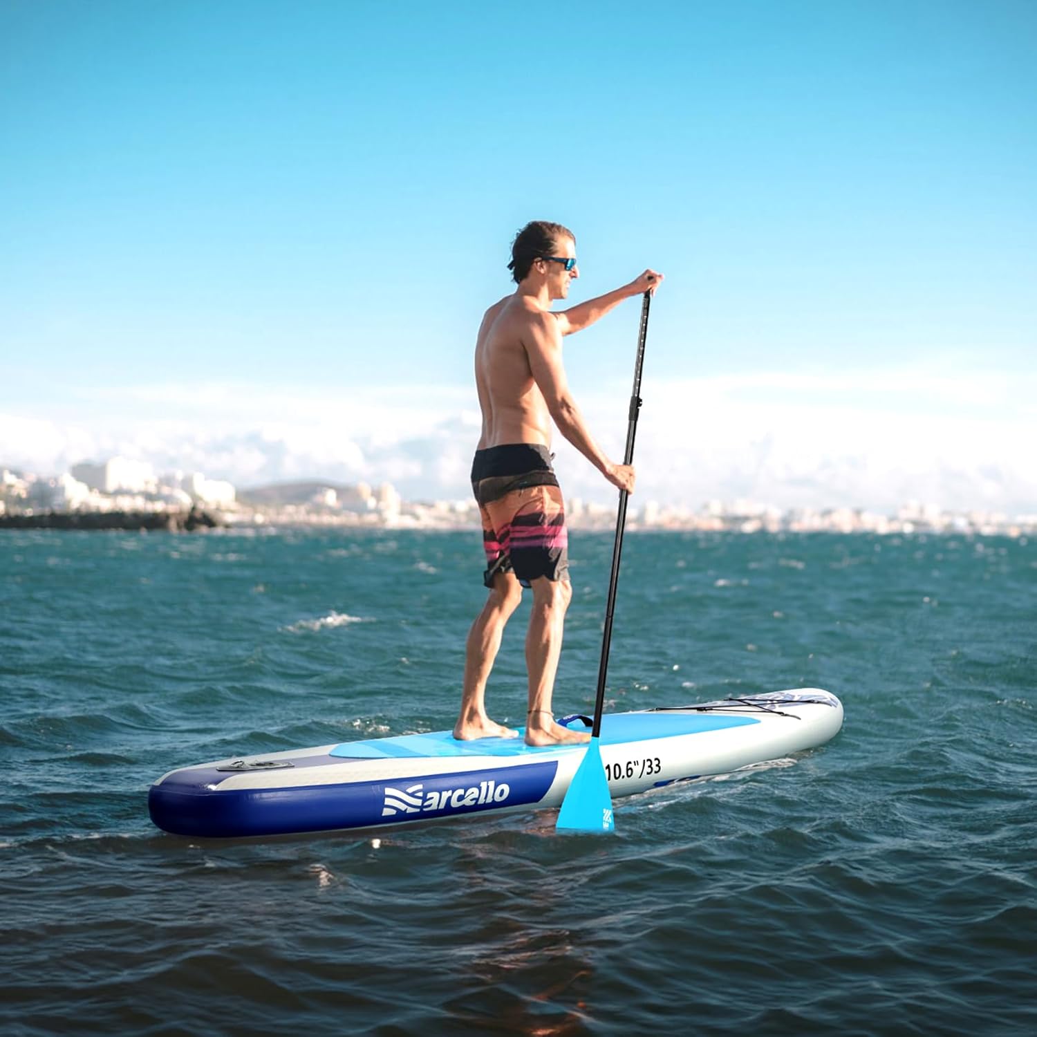 Inflatable Stand UP Paddle Board, 10’6 x 33” x 6” Paddle Board with Backpack, Pump, non slip Mat, Phone Case Ultra-Light Paddle Boards for Adults