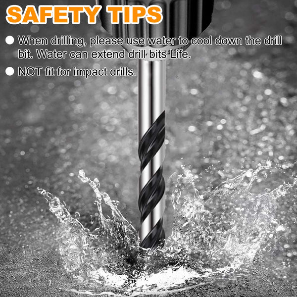 Masonry Drill Bit, Professional Masonry Drill Bit Set (10PCS) for Concrete/Glass/Brick/Cement/Tile/Wood/Etc, Industrial Strength Carbide Drill Bits Tip, 5/32"-1/2"