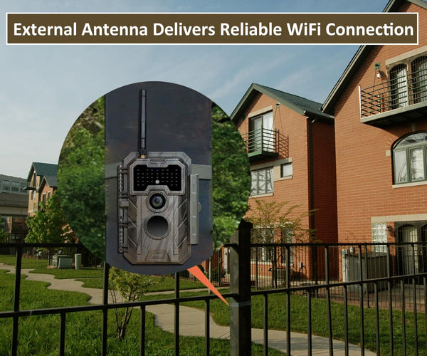 GardePro E7 WiFi Wildlife Camera, 64MP 1296P, Phone App, 100ft Night Vision, Game Cameras with Motion Activated Waterproof, for Hunting, Wildlife, Deer Camera