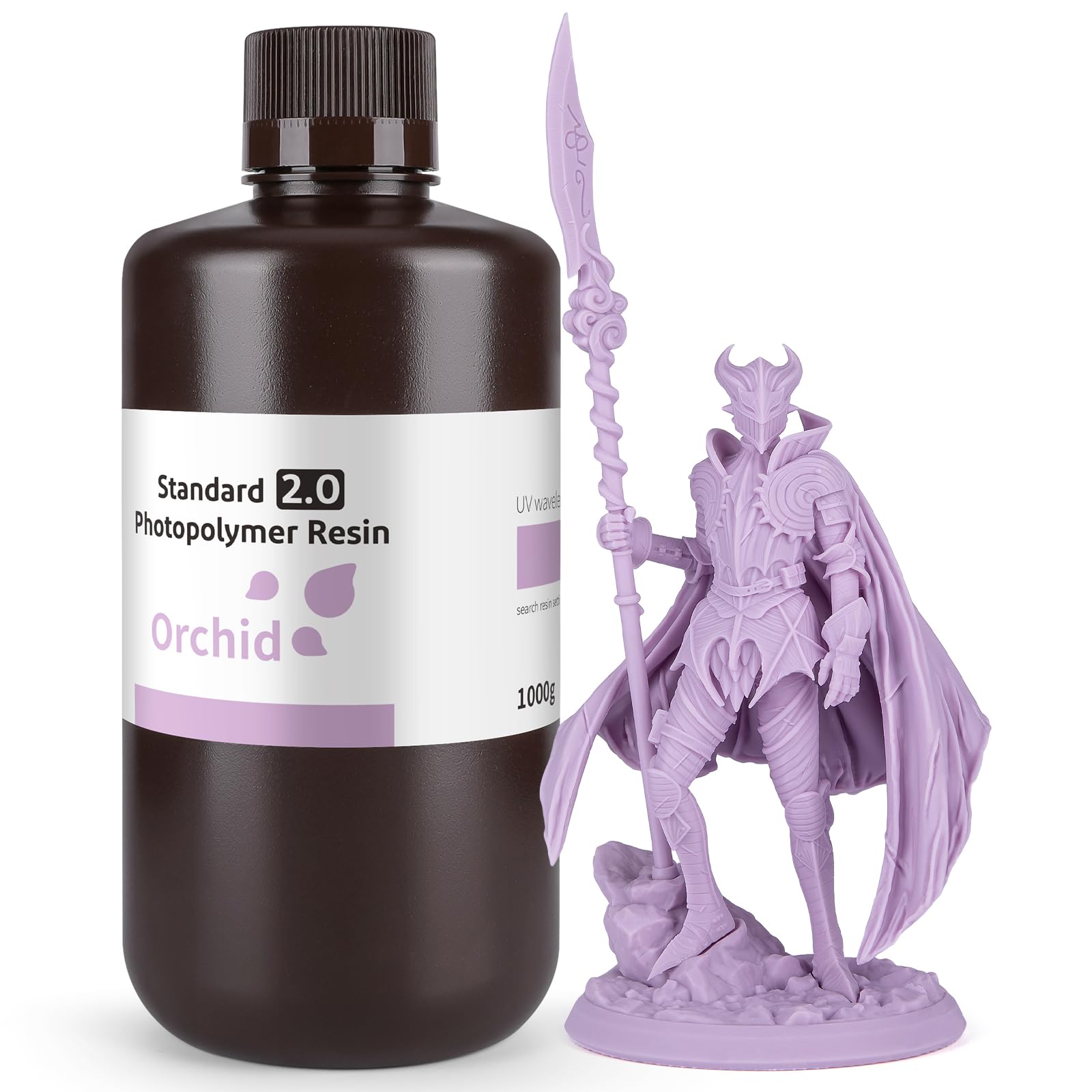 ELEGOO 8K 3D Printer Resin, Standard Photopolymer Resin 405nm UV-Curing Resin, Best for 8K/9K/12K/14K/16K LCD 3D Printer Space Grey 1000G