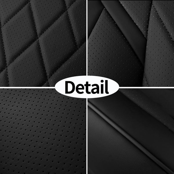 Tapha Faux Leather Seat Cover Set for Tesla Model 3 2017-2022, Breathable and Water-Resistant, Include Seat Covers for Front and Rear Seats (White/Grey)