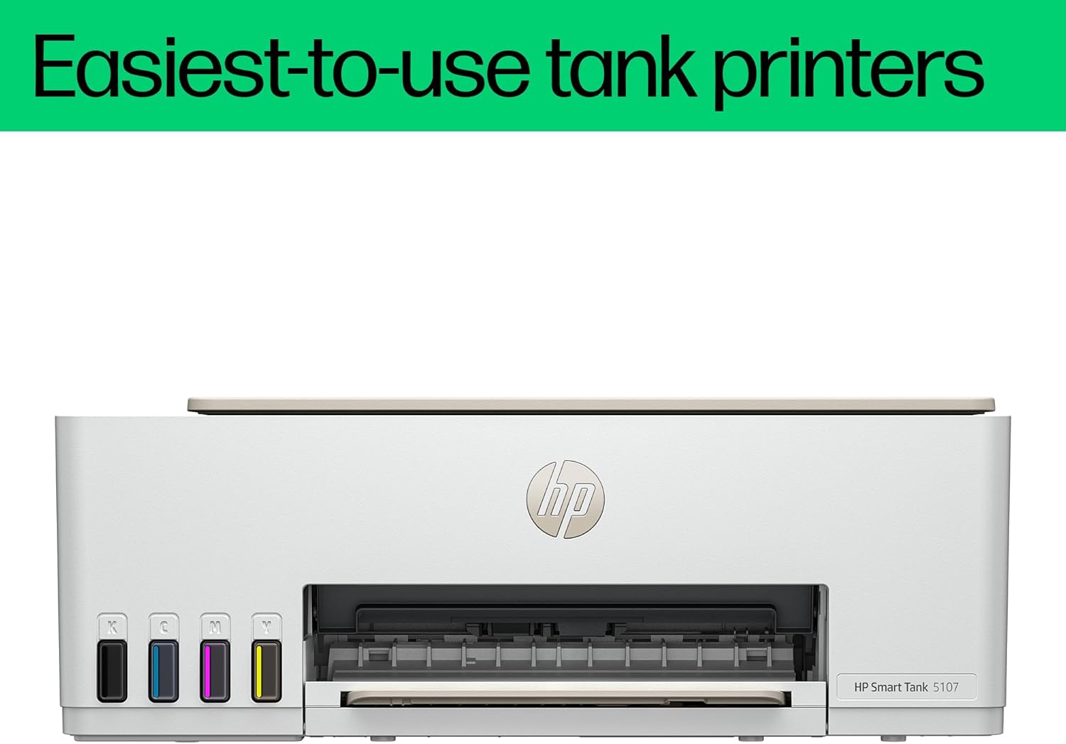 HP Smart Tank 5107 All in One Printer | Perfect for Home | Colour | Wireless | Print, Scan, Copy | Refillable | Includes up to 3 Years of Ink | Smart Buttons | Easy Setup | Reliable Wi-Fi