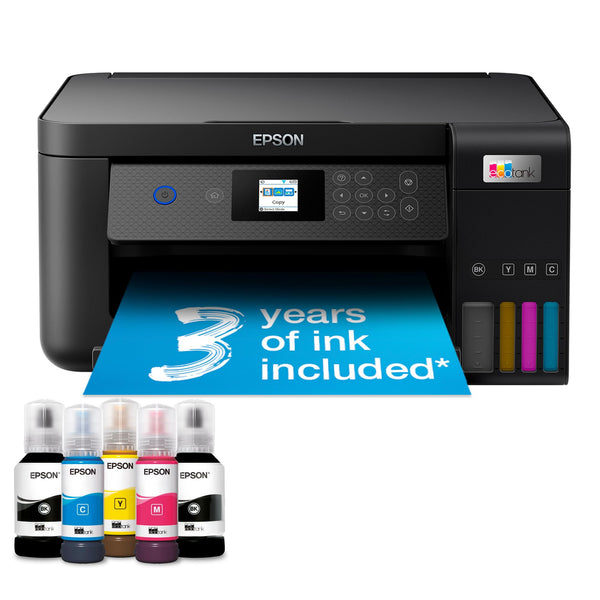 Epson EcoTank ET-2850 A4 Multifunction Air Print and Wi-Fi Ink Tank Printer with double sided printing, Up To 3 Years Of Ink Included