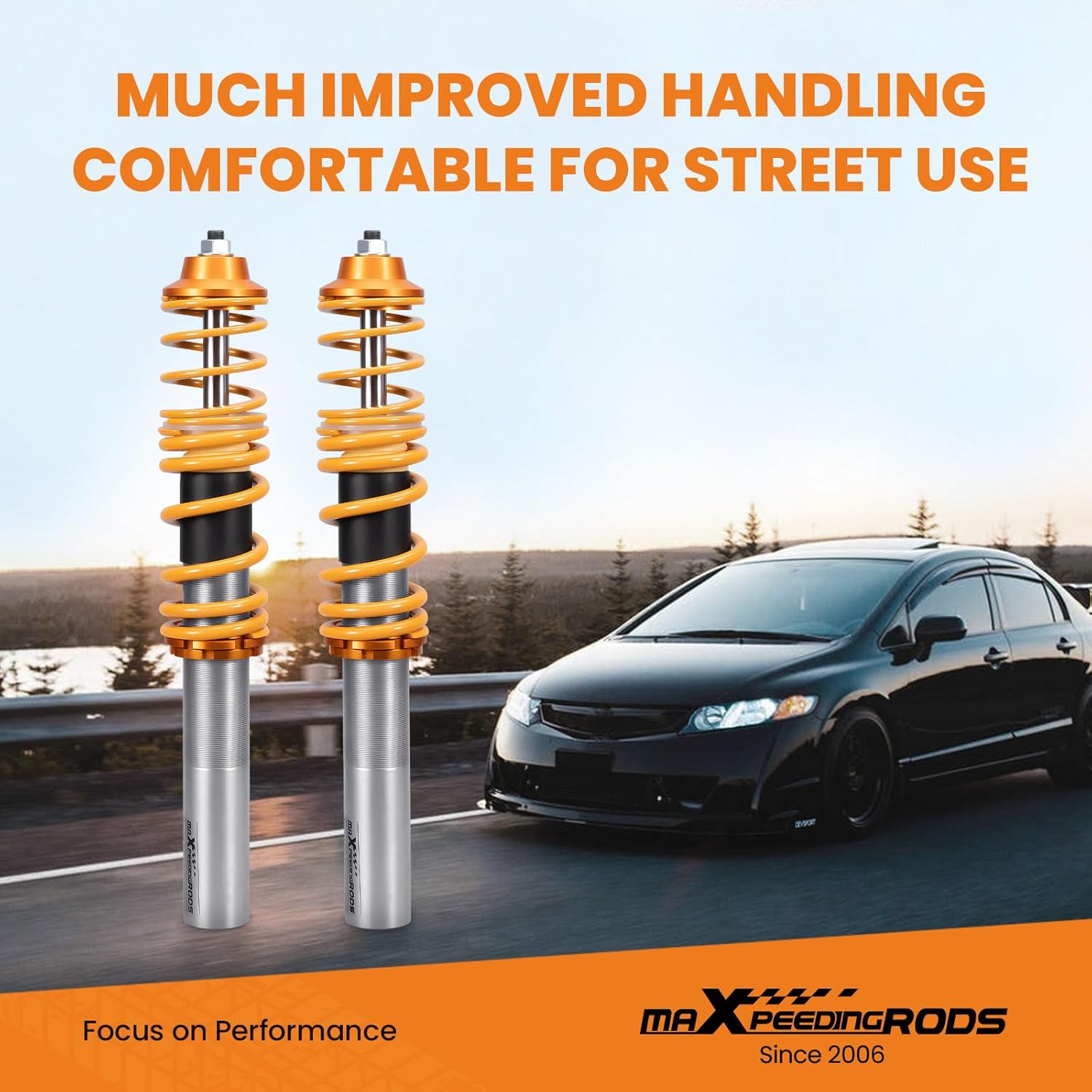 maXpeedingrods Coilovers Suspension Kit for Renault Clio MK2 BB, CB 1998-2005 BB CB SB0 Lowering Kit