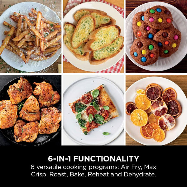 Ninja Double Stack XL Air Fryer, Vertical Dual Drawer AirFryer with 4 cooking levels, 2 Drawers and 2 Racks, Space Saving Design, 9.5L Capacity, 6 Cooking Functions, 8 Portions, Grey, SL400UK