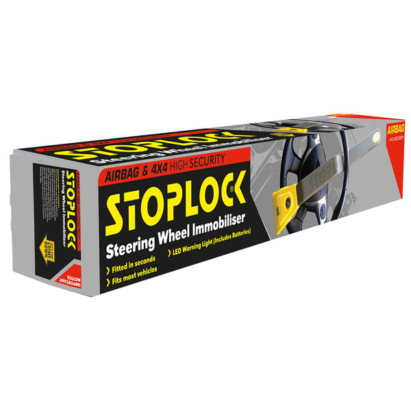 Stoplock Wheel Clamp HG 400-00 - Anti-Theft Lock Device for Small-Wheeled Cars Caravans Trailers With 13" to 15" Wheels , Yellow