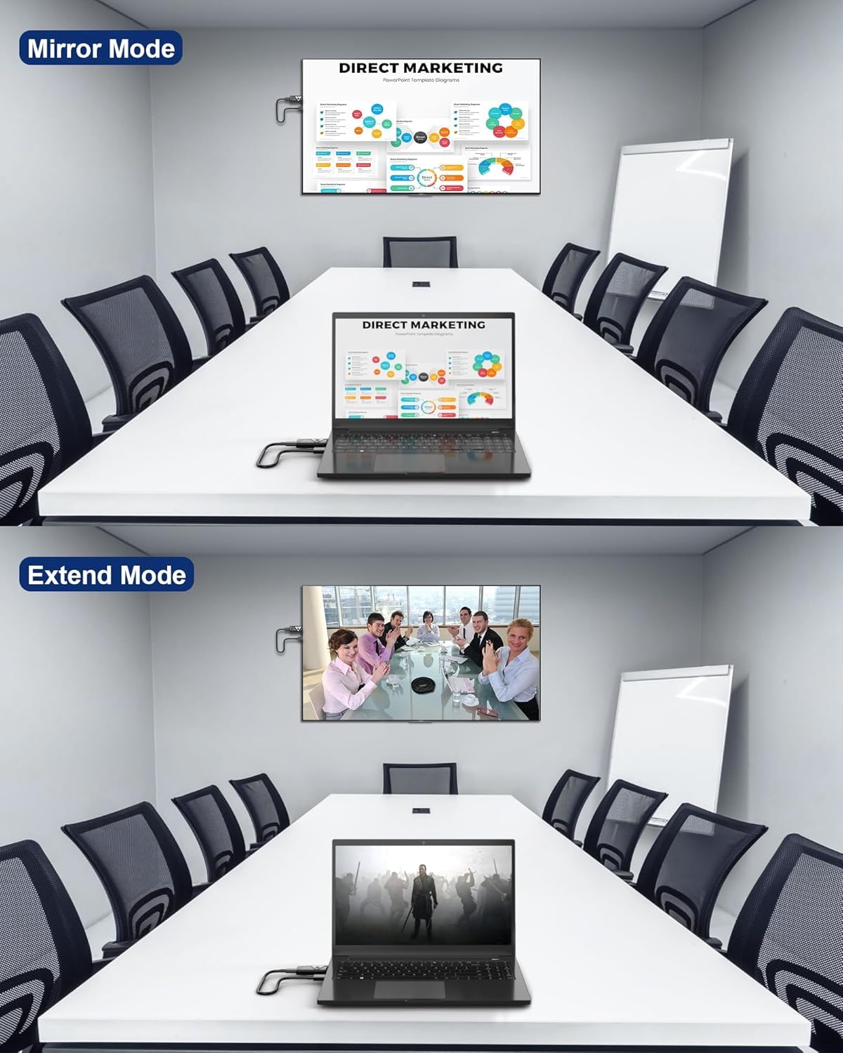 BDFFLY Wireless HDMI Transmitter and Receiver, Plug & Play Portable 2.4G/5G Wireless HDMI Extender Kit for Streaming Video and Audio to Monitor from Laptop/PC/TV Box/Projector - 98FT/30M