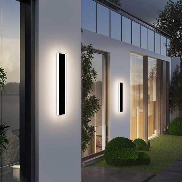 Mikeru 6500k Cool White Outdoor Wall Light, 150cm Modern Porch Wall Light, LED Vertical Long Acrylic Garden Fixture, IP65 Waterproof for Balcony, Living Room, Garage, Patio