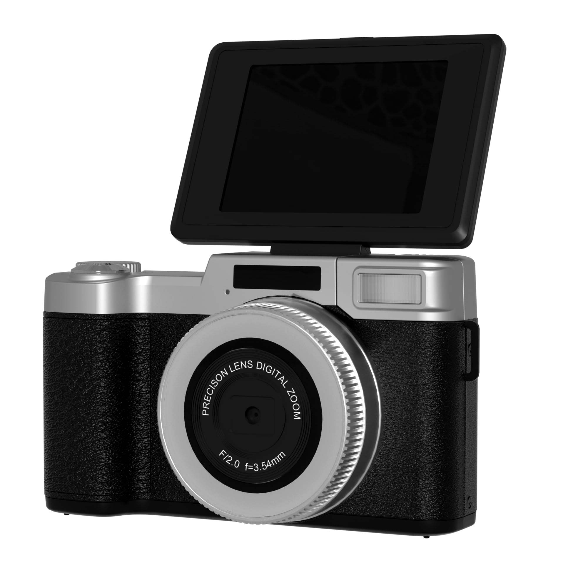 Digital Camera,4K 64MP Cameras for Photography with Beauty Light 180°flip Screen Compact Vlogging photo Camera, 18 Digital Zoom, Adjustable Flashlight