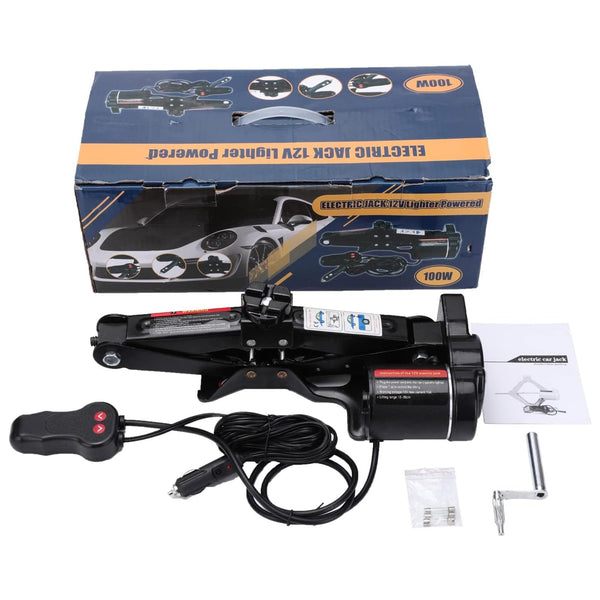 ROGTZ Electric Car Jack Vehicle Scissor Lift Jack Kit 2 Ton with Tool Case Quick Floor Jack Stand Tire Change Repair Set