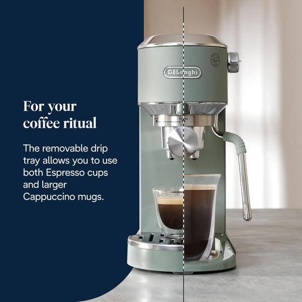 De'Longhi Dedica Style, Traditional Pump Espresso Machine, Coffee and Cappuccino Maker, EC685M, Silver