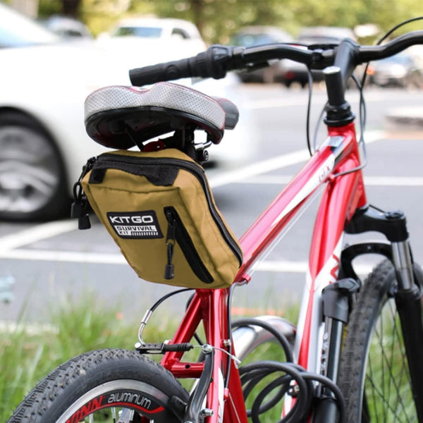 Kitgo Camping Survival Kit First Aid 108 Piece Professional Emergency Survival Gear Tool for Hunting Hiking Outdoor Adventure Fishing Travel Military Tropical Storms (Khaki)