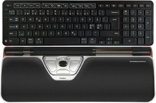 RollerMouse Red Plus + Balance Keyboard Pan-Nordic Layout, Wireless