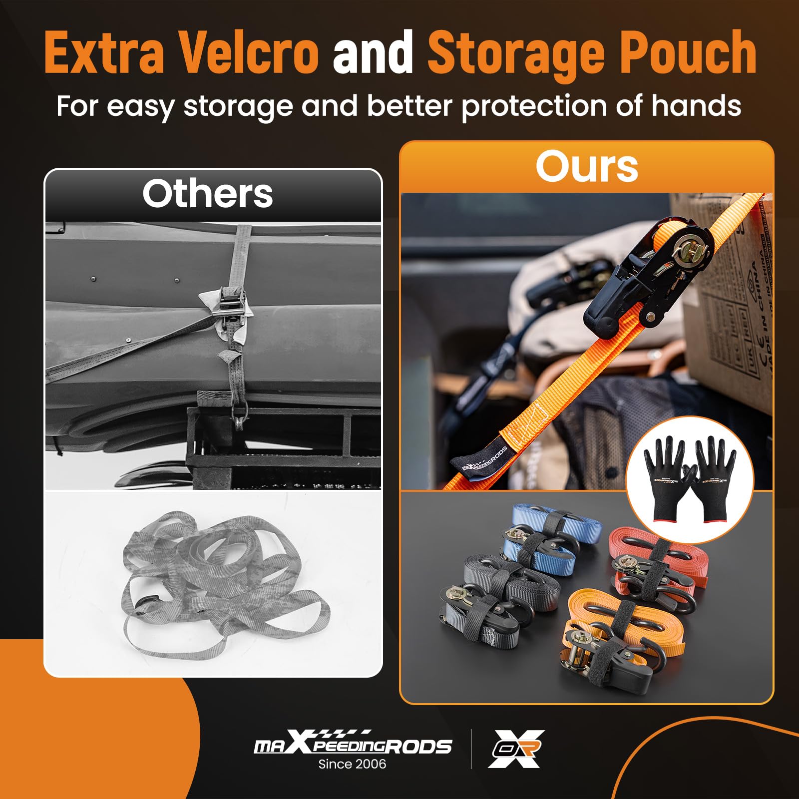 maXpeedingrods 4x 997kg Tie Down Straps 15ft (4.5m), Ratchet Straps 2200lb, Lashing Straps 25mm, Straps with safety clip S-hooks, motorcycle tie down straps, EN 12195-2 - Blue