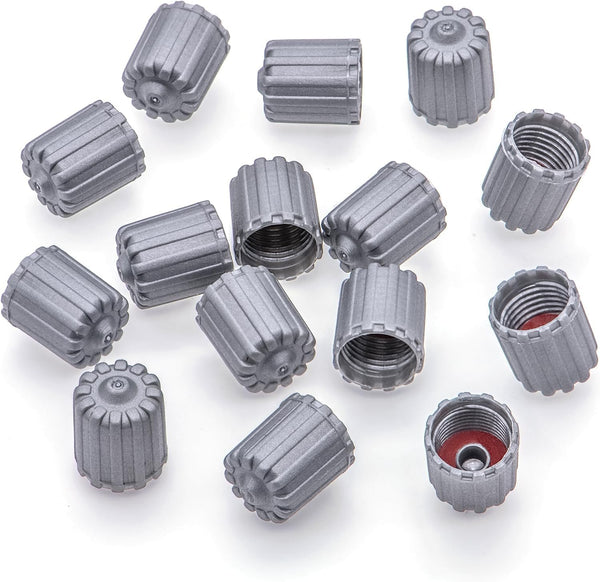 10 pcs Tyre Valve Stem Caps, Plastic Wheel Tyre Valve Stem, with O-Ring Rubber Seal, Universal Tyre Valve Stem Covers for Cars, SUV, Trucks, Bikes, Motorcycles, Bicycles(Grey)