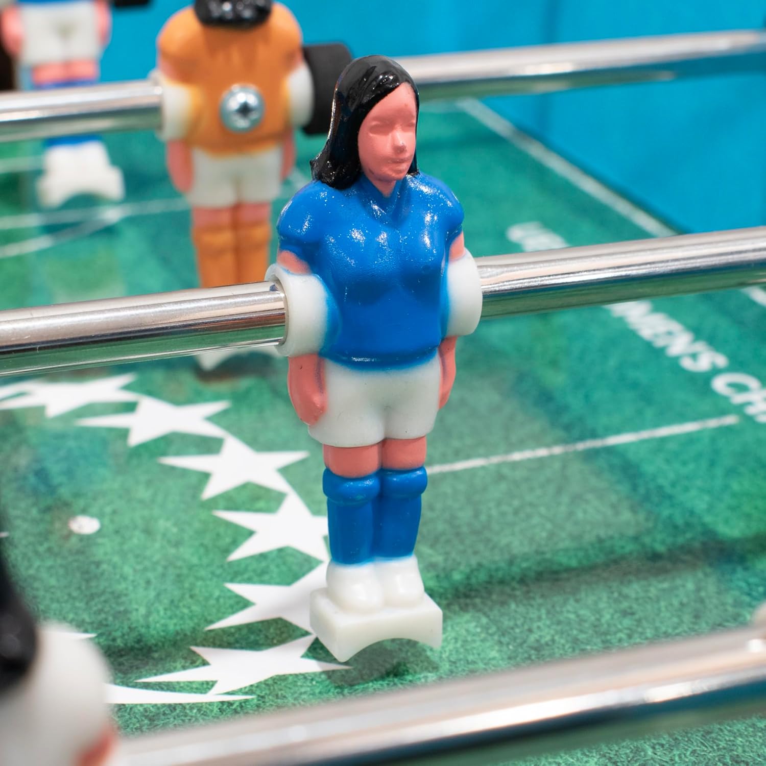 UEFA Women's Champions League 20-Inch Mini Table Football - UWCL Officially Licensed Merchandise, Compact Design, Family Entertainment, Sturdy Build Quality, Suitable for Kids & Adults