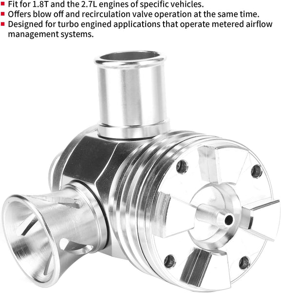 Blow Off Valve, Adjustable Turbo Blow Off Splitter Valve Universal Recirculating Dump Valve Turbo Splitter Valve Turbo Dump Valve