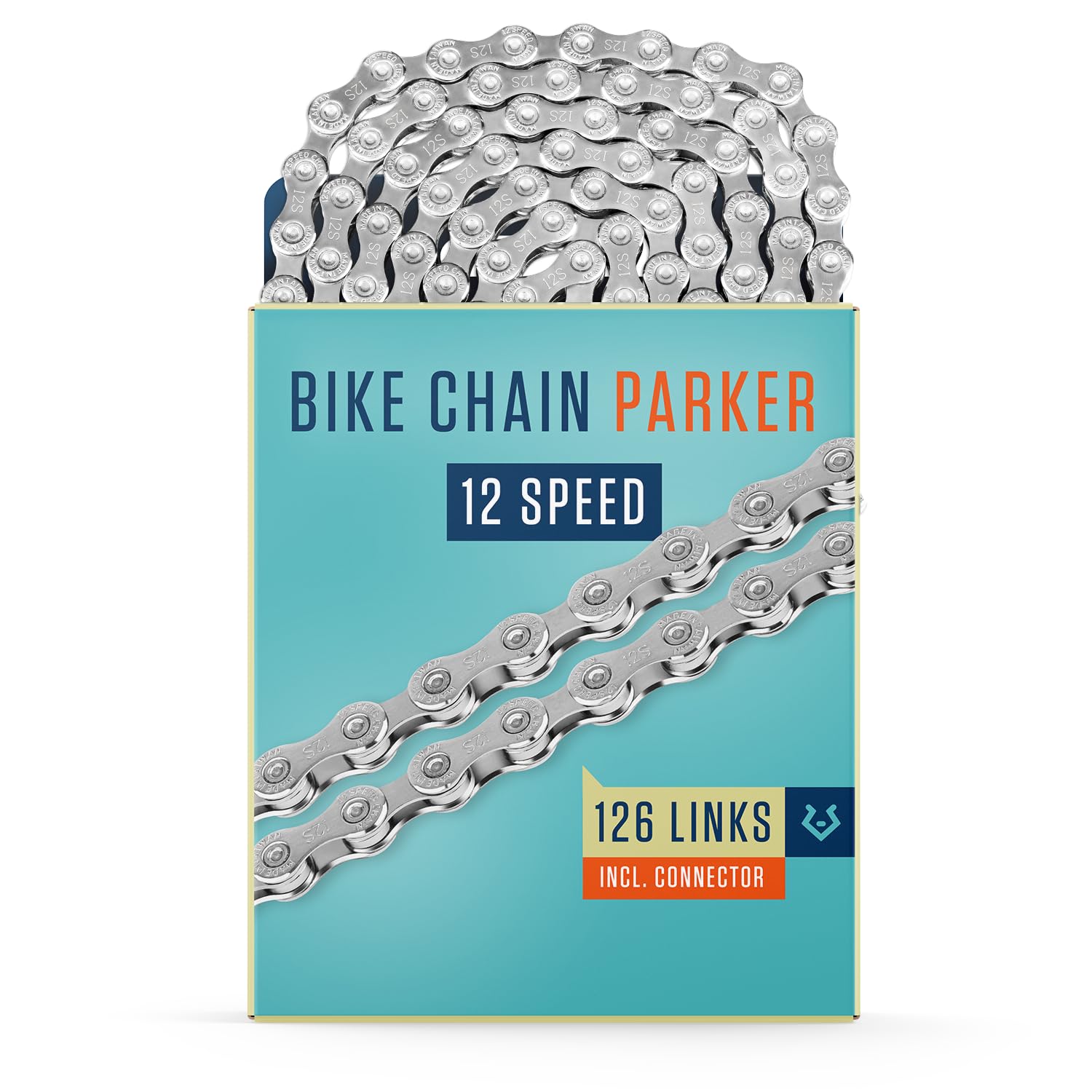 Alphatrail Bike Chain Parker 12-Speed 126 Links I Compatible with Shimano, SRAM, KMC, Connex, Campagnolo I Incl. Chain Lock