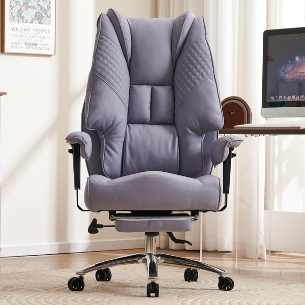 EXCEBET Ergonomic Office Chair – High Back PU Leather Executive Desk Chair with Adjustable Armrests, Swivel Computer Chair for Home/Office, Heavy Duty Support up to 400 lbs