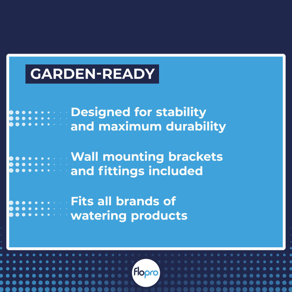 Flopro Professional Metal Hose Reel, Essential Garden Accessory for Neat Hose Storage, Wall-Mounted or Freestanding Garden Hose Reel