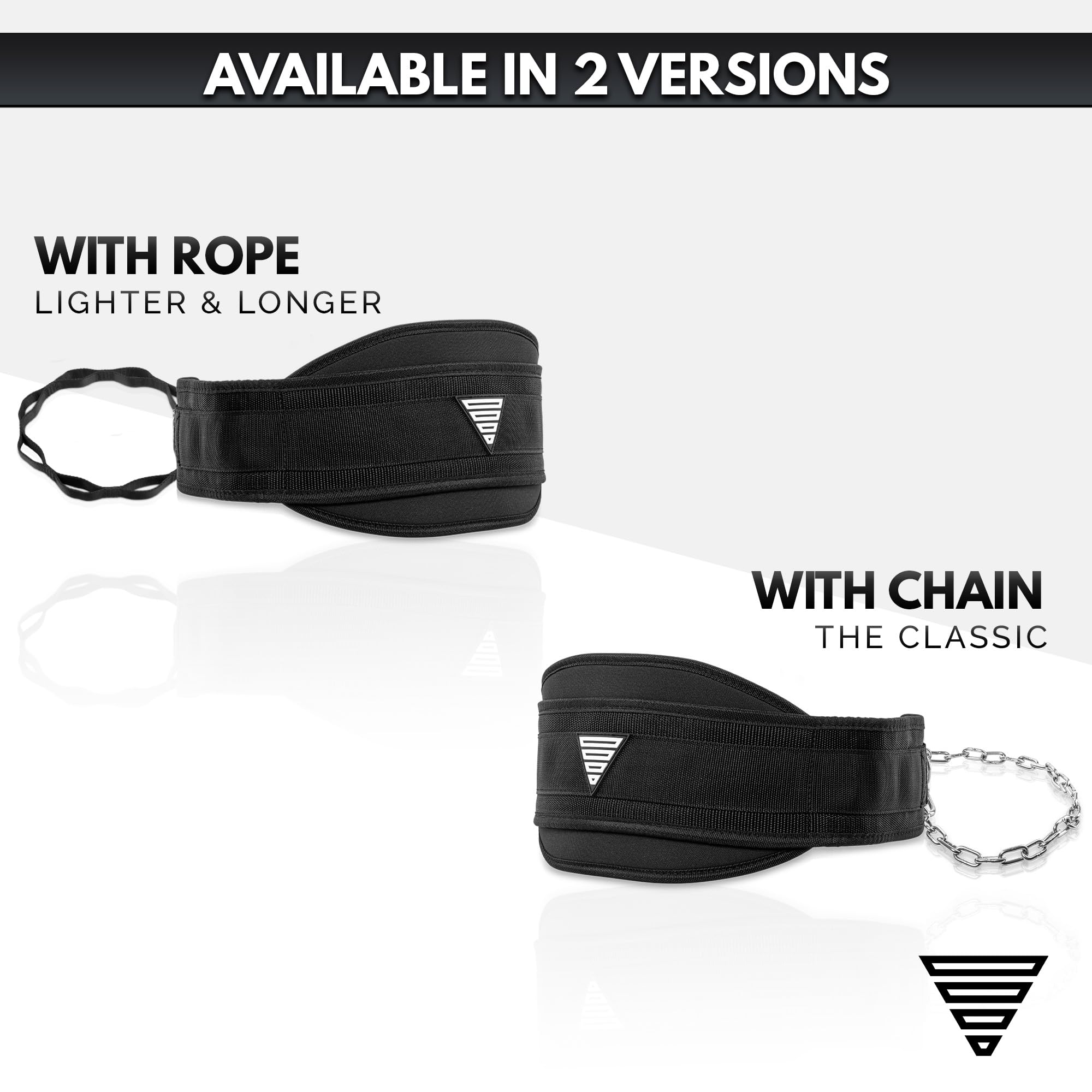 GORNATION Weight Lifting Belt, Dip Belt with Stainless Steel Chain/Rope for Calisthenics, Bodybuilding & Fitness, Gym Belt, Adjustable Weight Belt