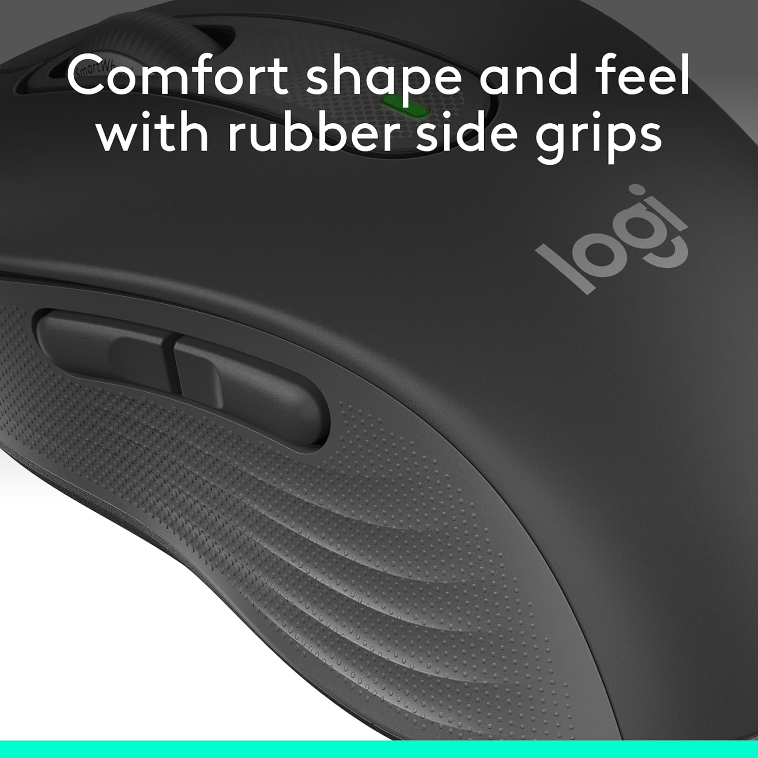 Logitech Signature M650 Wireless Mouse - For Small to Medium Sized Hands, 2-Year Battery, Silent Clicks, Customisable Side Buttons, Bluetooth, for PC/Mac/Multi-Device/Chromebook - Graphite