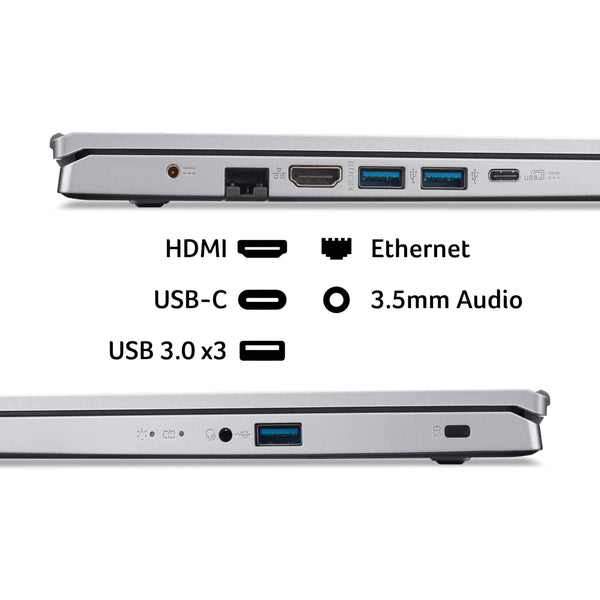 Acer Aspire Go 15 AG15-42P Laptop - AMD Ryzen 7 5825U, 16GB, 1TB SSD, Integrated Graphics, 15.6 Inch Full HD, Windows 11, Silver