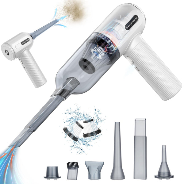 Handheld Vacuum Cordless, 9000Pa Powerful Car Vacuum Cleaner, Rechargeable Portable Lightweight Mini Vacuum Cleaner, USB Car Vacuum Cleaner Car Cleaner for Pet Hair, Car, Home, Office, Kitchen