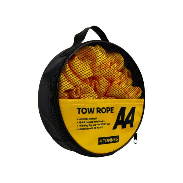AA 2T 3.5 m Tow Rope AA6189 – Yellow Strap-Style Towing Belt for Car Breakdowns Other Vehicles up to 2 Tonnes