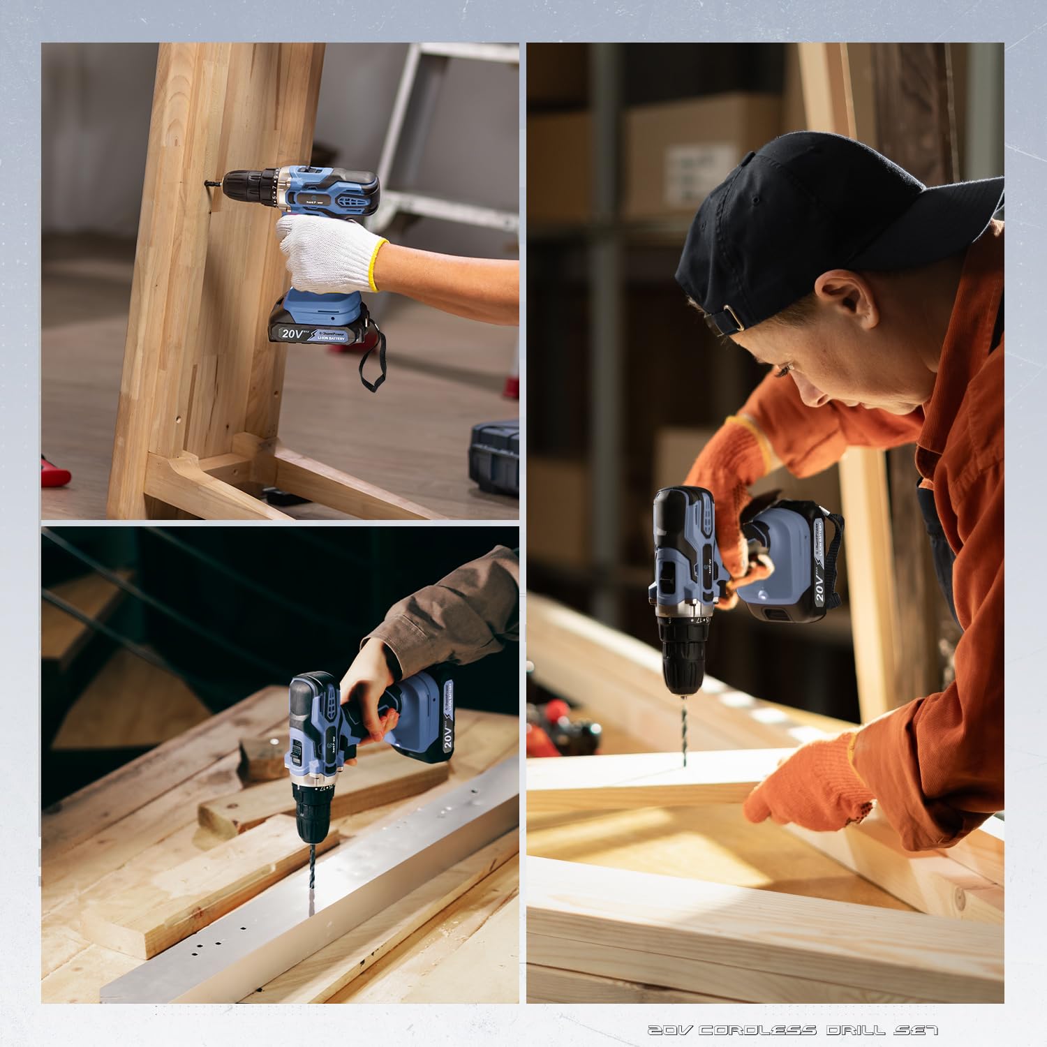 C P CHANTPOWER Drill Bit Sets, 100 Pcs HSS Titanium Screwdriver Bits with Storage Case for Metal, Wood, Masonry, Includes Countersink Drill Bit Blue