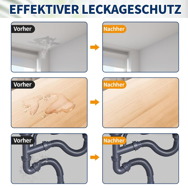 Quadence Invisible Waterproof Coating, Transparent Waterproof Agent Repairing Leak Adhesive for Roofs, Walls, Bathroom, Shower, Window Sills, Indoor & Outdoor Sealant 8 Oz 2 pack