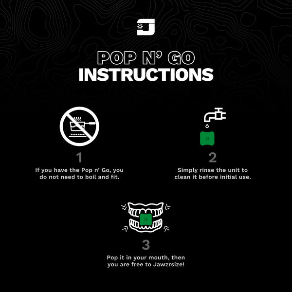 JAWZRSIZE Pop N Go and Custom Fit Jaw Enhancer Bundles- Jaw, Face, and Neck Exerciser and Toner (Guys Pack)