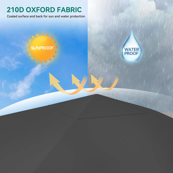 YITAHOME 3x3Meter Instant Heavy Duty Pop Up Gazebo, Folding Garden Camping Party Tent Canopy Marquee with Roller Bag