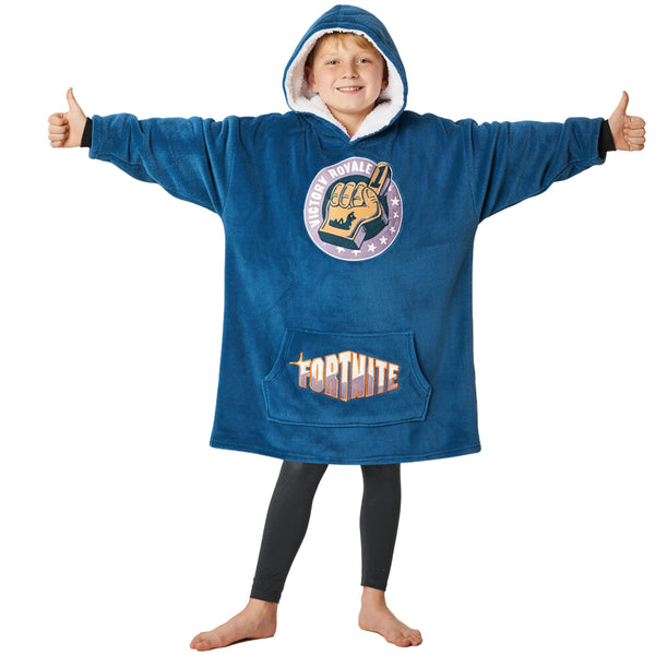Fortnite Oversized Hoodie Blankets for Boys Fleece Extra Long Warm Wearable Hooded Poncho for Kids and Teens 14+, Gamers Gifts