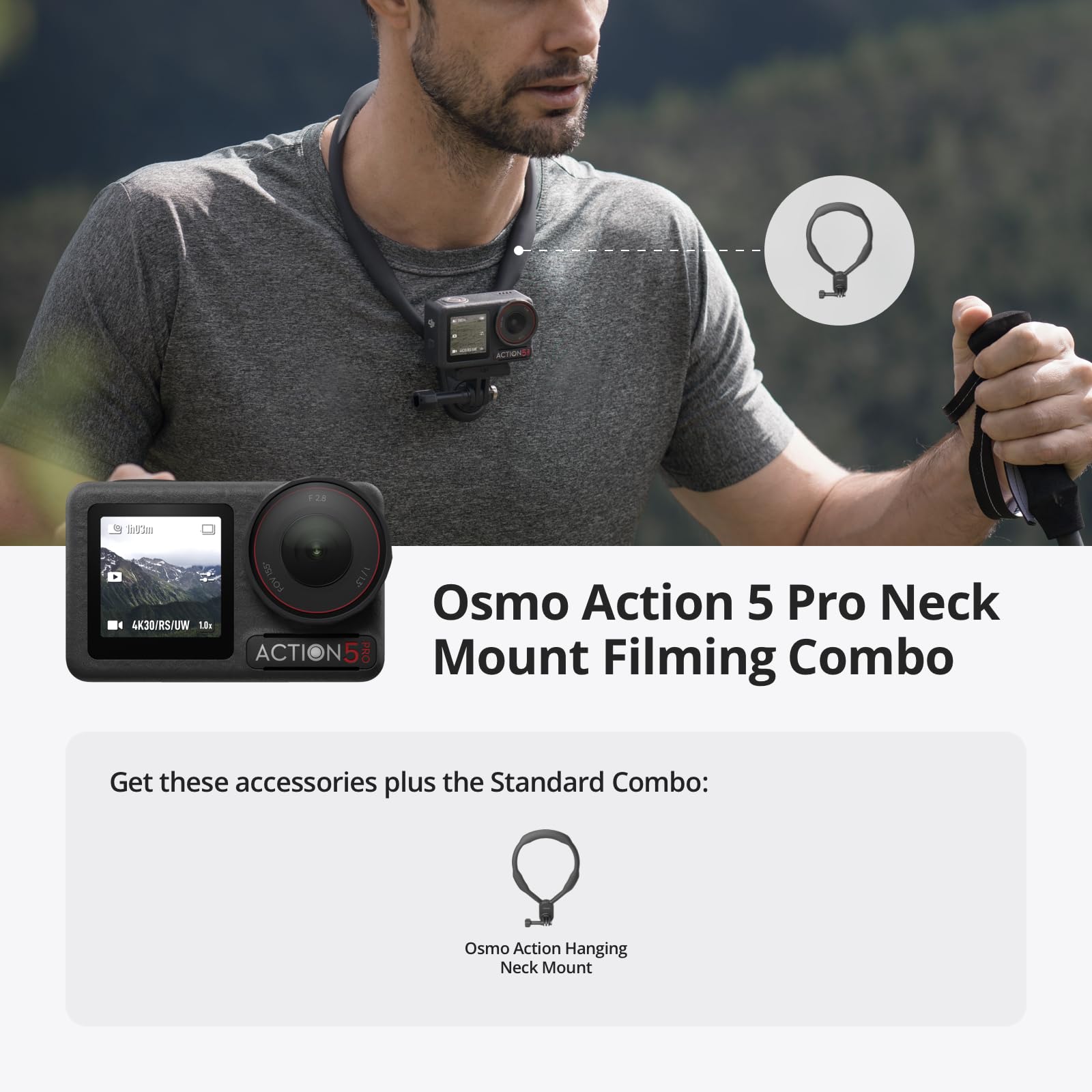 DJI Osmo Action 5 Pro Standard Combo, Waterproof Camera With 1/1.3" Sensor, 4K/120fps Video, Subject Tracking, Stabilization, Dual OLED Touchscreens, Action Camera 4K Ideal for Sports, Vlog