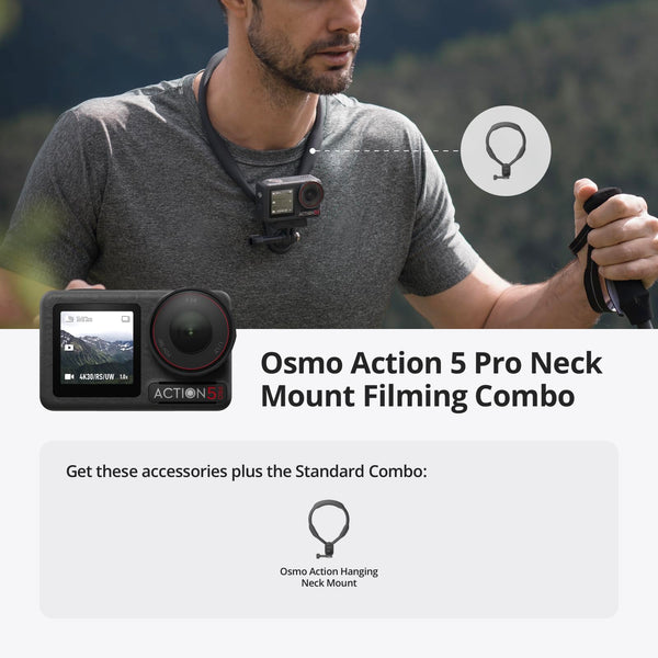 DJI Osmo Action 5 Pro Standard Combo, Waterproof Camera With 1/1.3" Sensor, 4K/120fps Video, Subject Tracking, Stabilization, Dual OLED Touchscreens, Action Camera 4K Ideal for Sports, Vlog